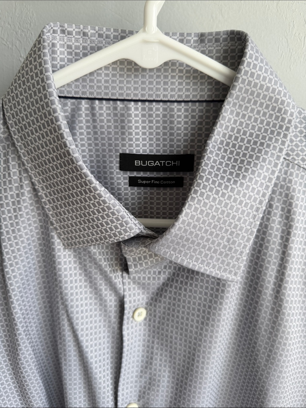 Bugatchi men dress shirt super fine cotton 17.5/44